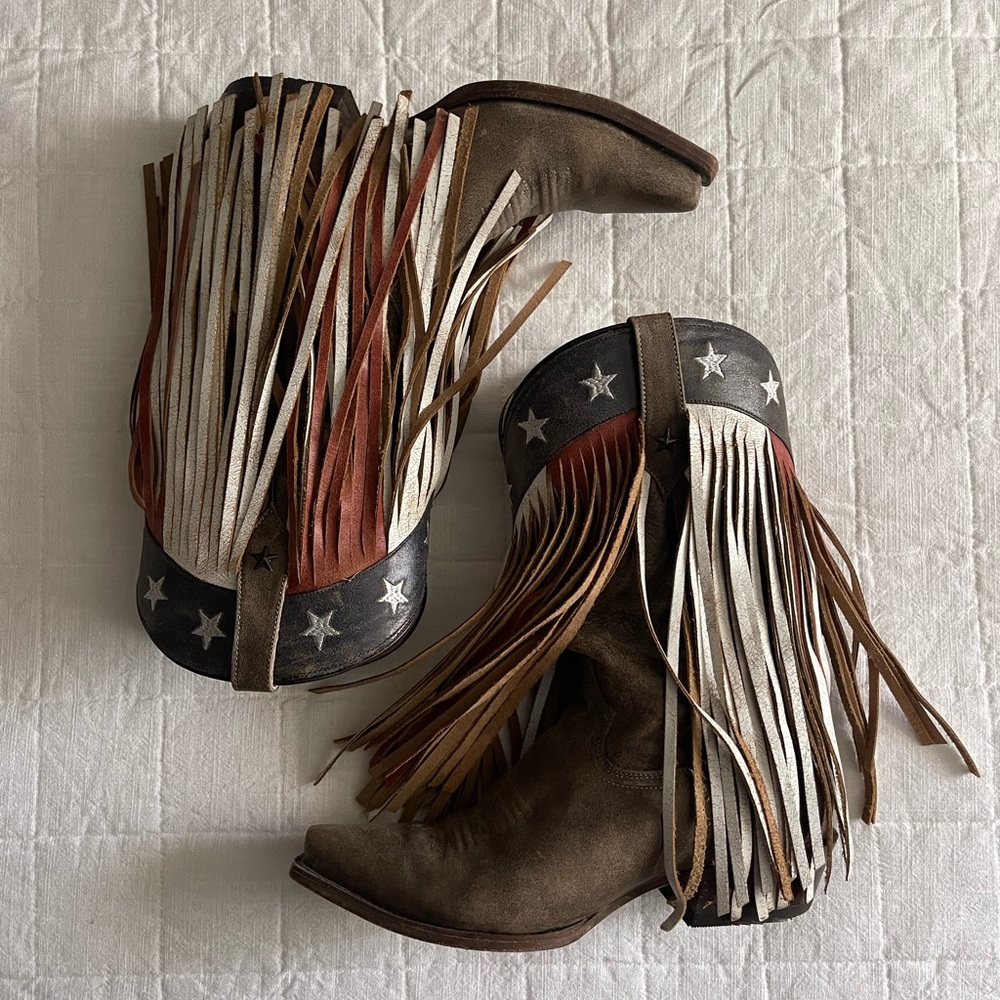 Roper Fringe Stars and Stripes Cowboy Boot